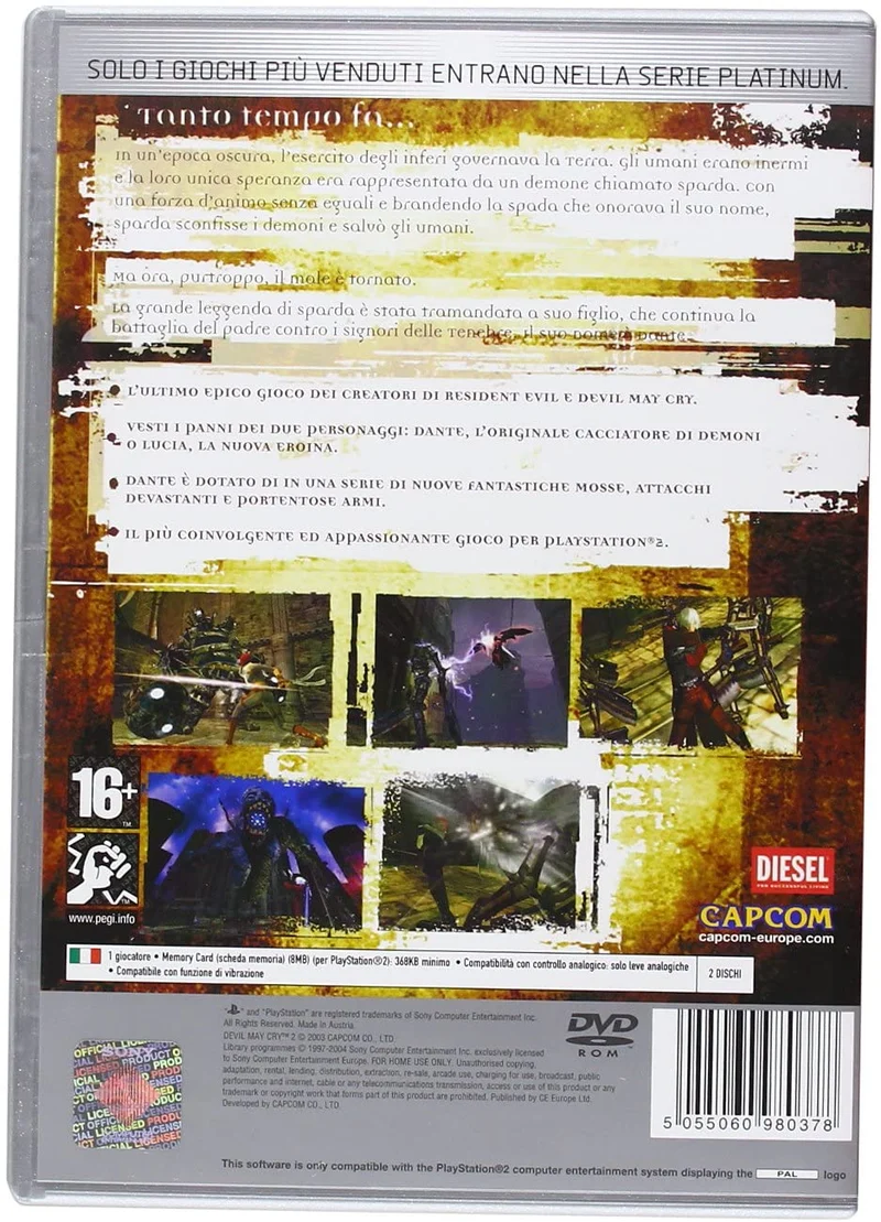 DEVIL MAY CRY 2 PLATINUM PLAYSTATION 2 VERSIONE ITALIANA