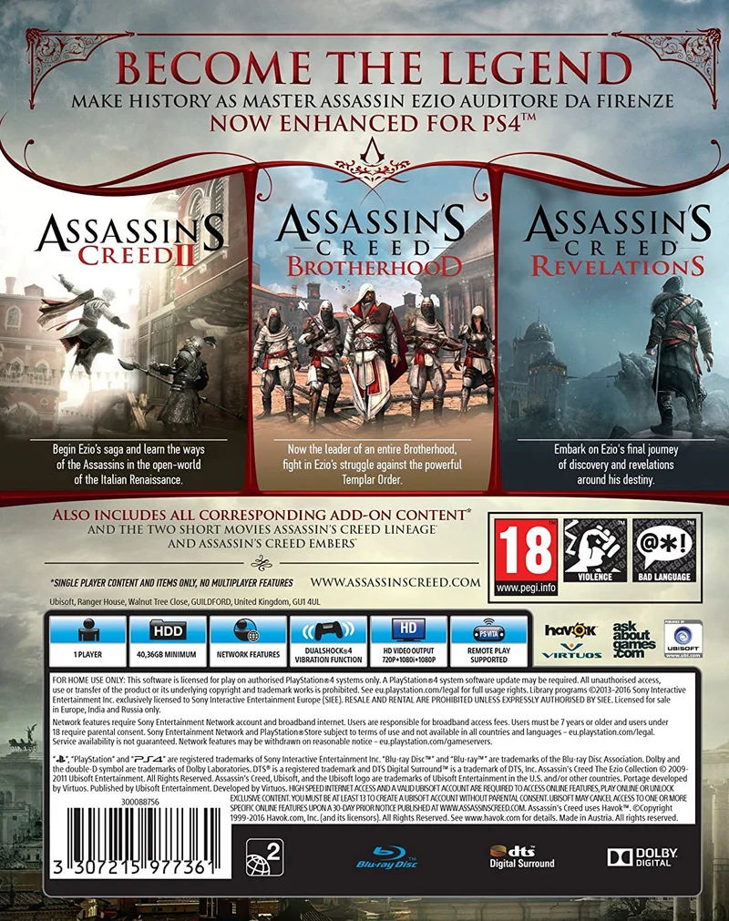 Assassin's Creed: The Ezio Collection (PS4)