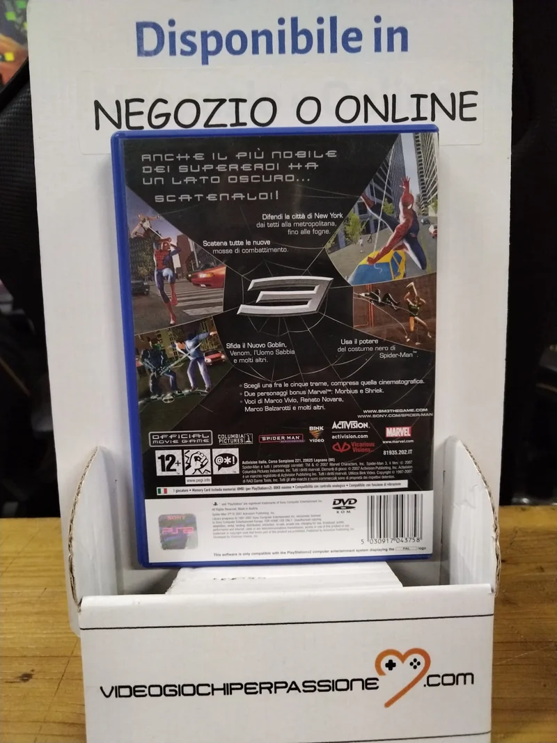 SPIDER-MAN 3 PS2 (usato garantito)(versione italiana)