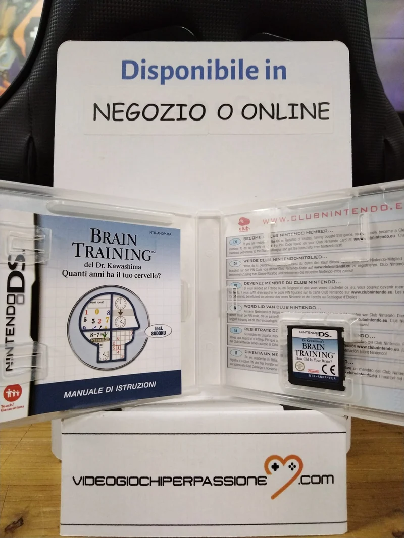 BRAIN TRAINING DEL DR.KAWASHIMA QUANTI ANNI HA IL TUO CERVELLO?NINTENDO DS (versione italiana, usato garantito)
