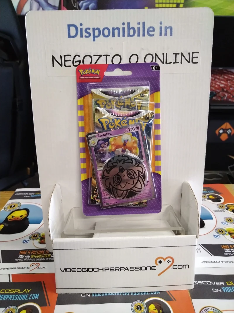Pokemon Blister 2 Buste + 1 Card Promo + 1 Moneta Serie 2