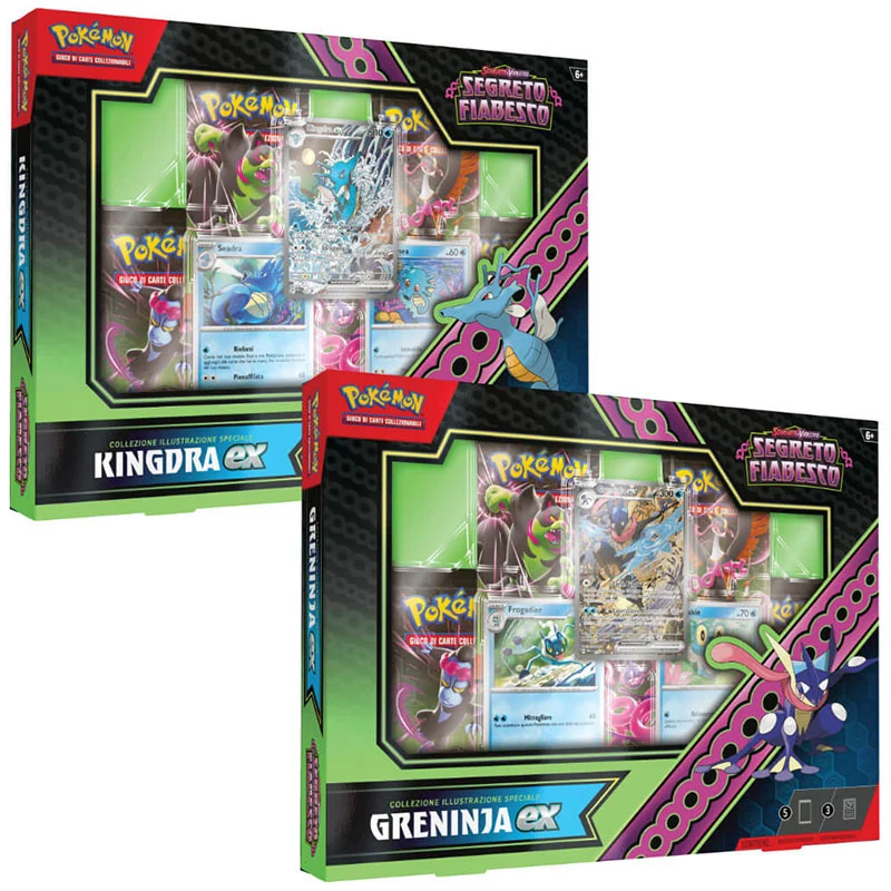 Pokemon Segreto Fiabesco EX Box Kingdra-EX e Greninja-EX Edizione Italiana