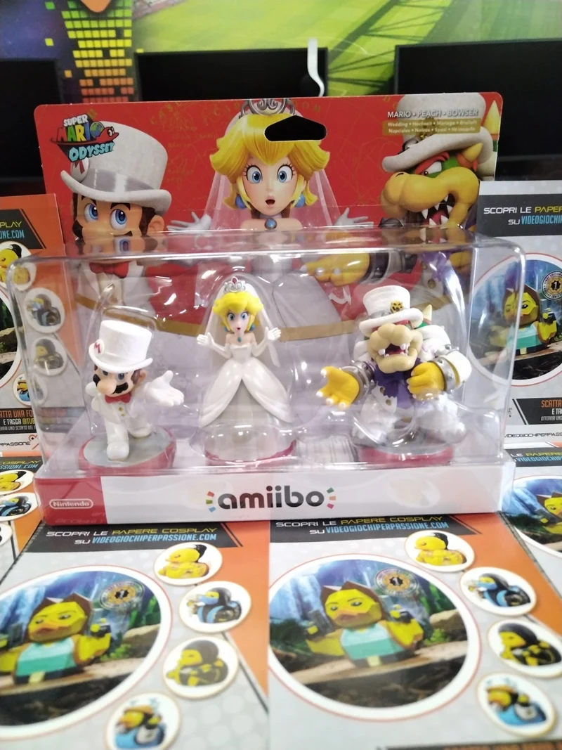 Amiibo 3 Pack: Mario, Peach e Bowser Super Mario Odyssey