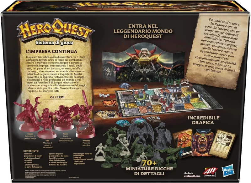 Hasbro - HEROQUEST Gioco Da Tavolo - NUOVA EDIZIONE ITALIANA