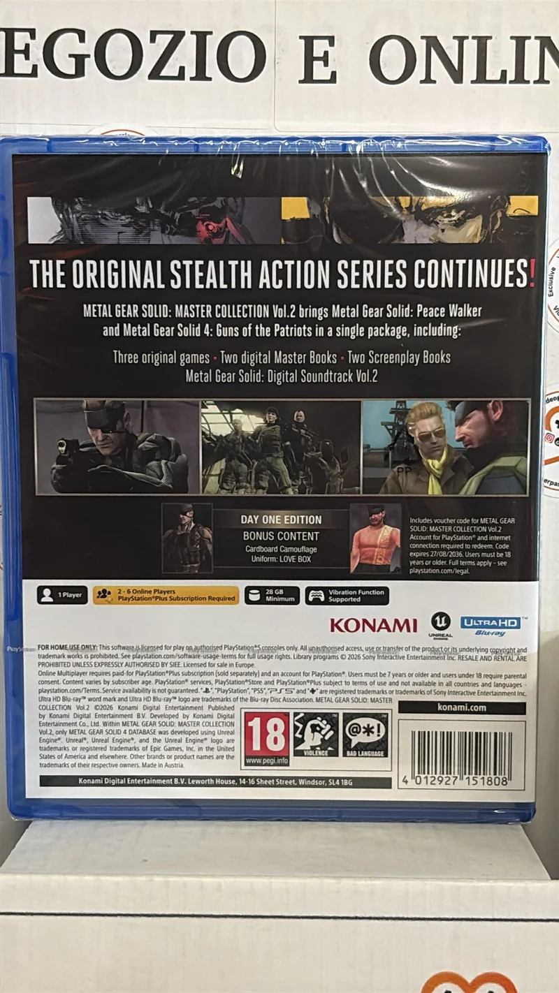Metal Gear Solid: Master Collection Volume 2 Playstation 5 Edizione Europea