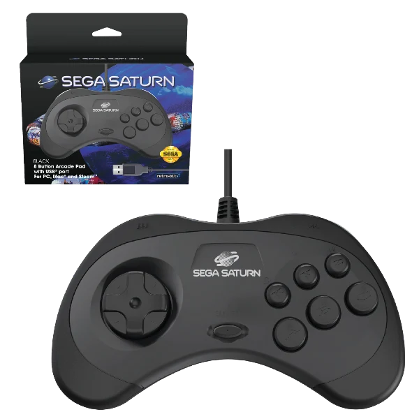 Retro-Bit SEGA Saturn USB Black [PREORDINE]