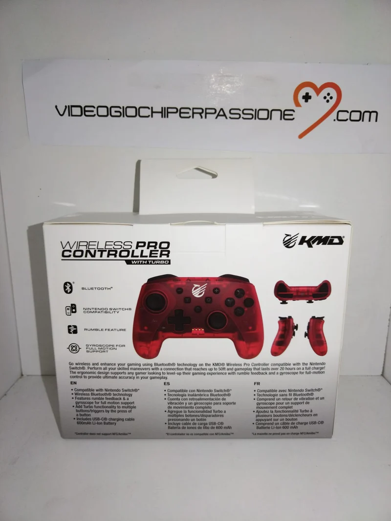KMD Switch Pro WL Controller Red