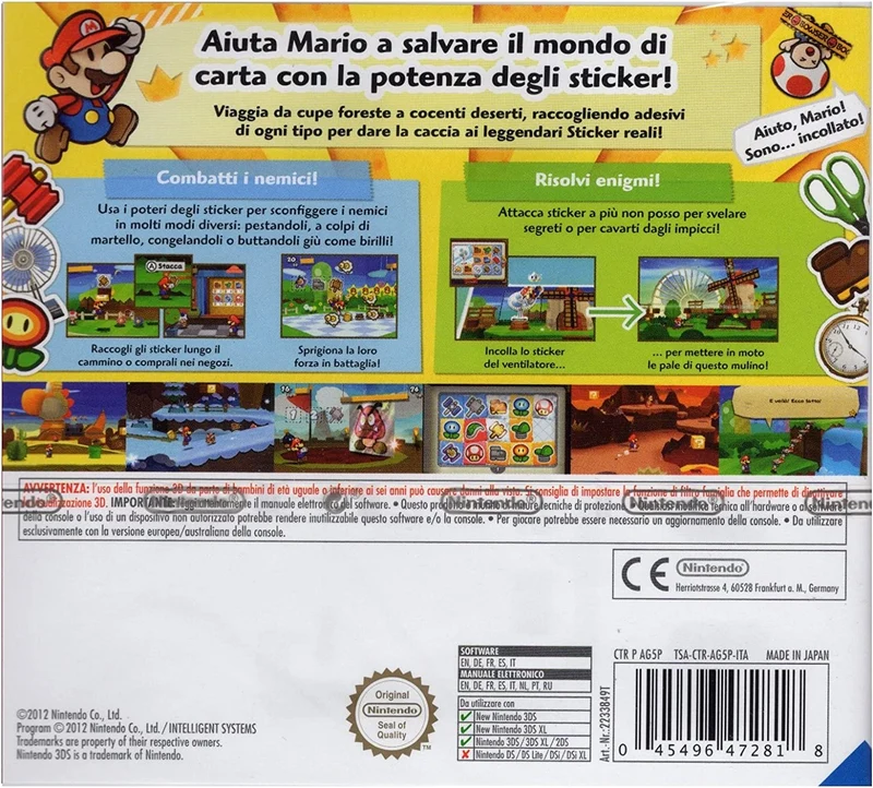 PAPER MARIO STICKER STAR NINTENDO 3DS (versione italiana)