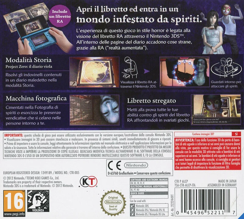 Spirit Camera - Le Memorie Maledette NINTENDO 3DS VERSIONE ITALIANA
