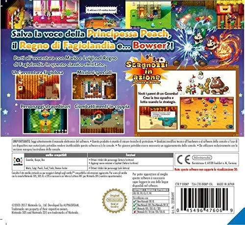 MARIO E LUIGI SUPERSTAR SAGA + SCAGNOZZI DI BOWSER nintendo 3DS VERSIONE ITA.