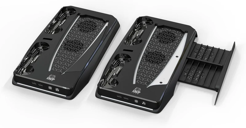 Imp Gaming DLX LED Twin Charging Tower Inc Cooling Fans & Game Storage Stand –