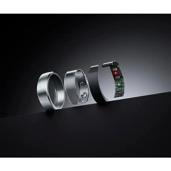 RingConn Gen 2 Smart Ring, Black, Size 9
