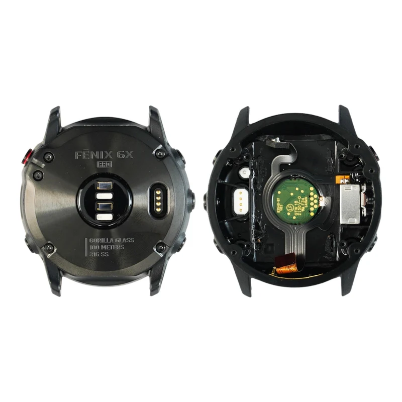 Garmin Fenix 6X Pro Back Cover Main Housing Shell (Black - Red) - Parts