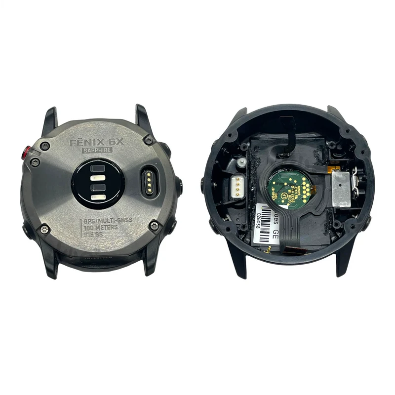 Garmin Fenix 6X Sapphire Back Cover Housing Shell (Black - Red) - Parts