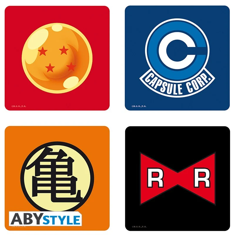 ABYstyle DRAGON BALL Z 4 Coasters Symbols Set
