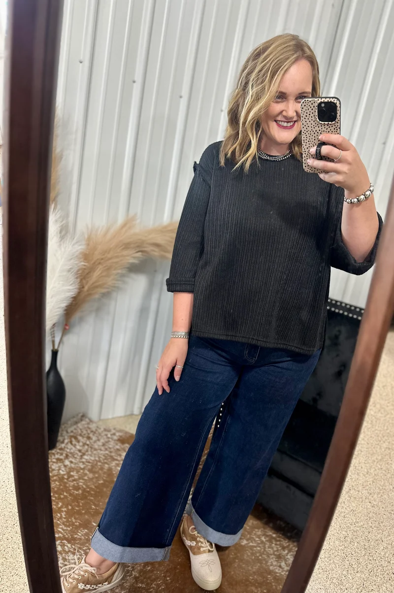 Vervet High Rise Wide Cuff Jeans