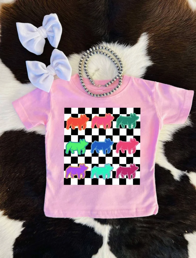 Checker Pig Tee