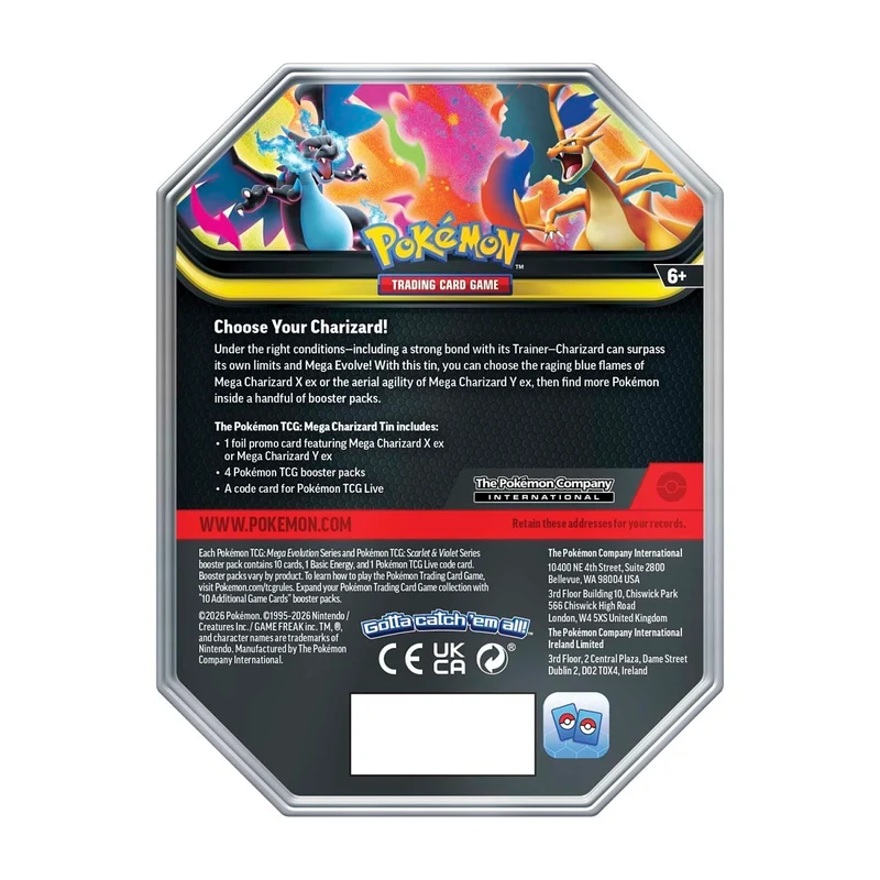Pokemon TCG: Mega Charizard Tin (Mega Charizard X)