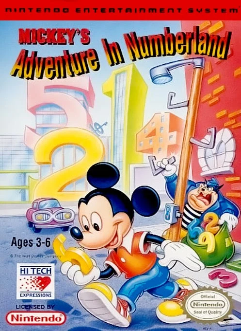 Mickey's Adventure in Numberland - Nintendo NES