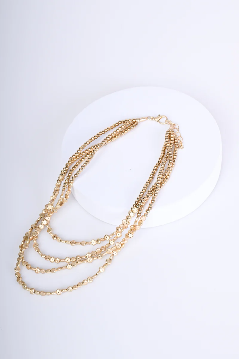 Collana multifili con perline