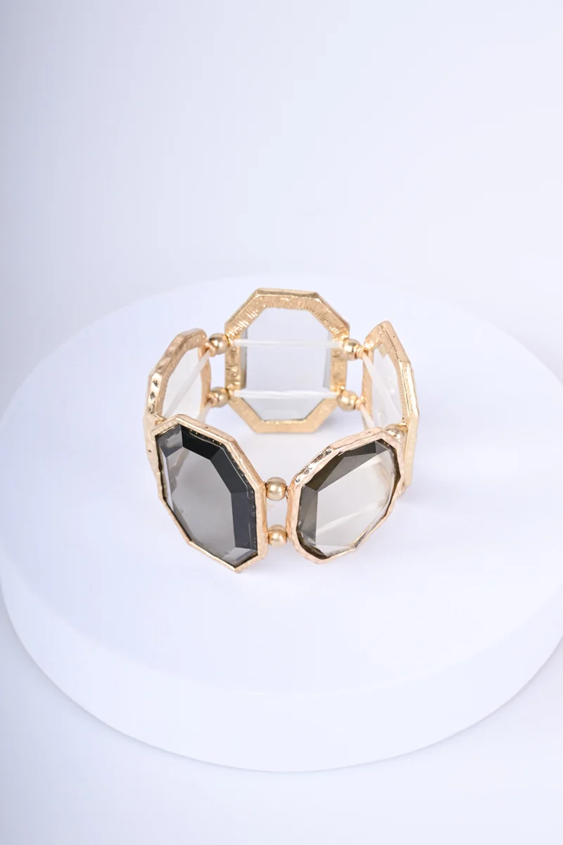 Bracciale rigido con pietre