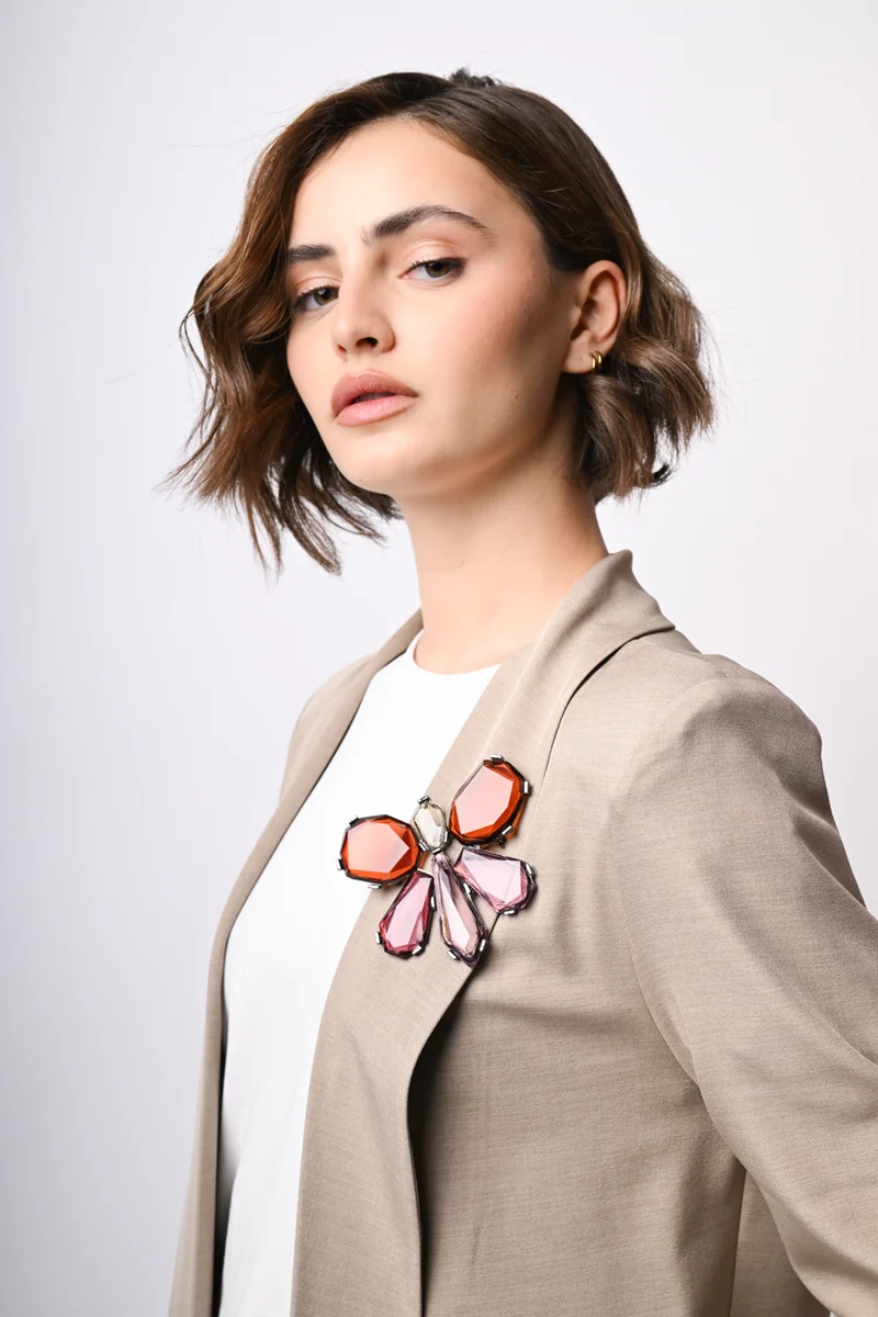 Spilla Libellula in pietre oversize