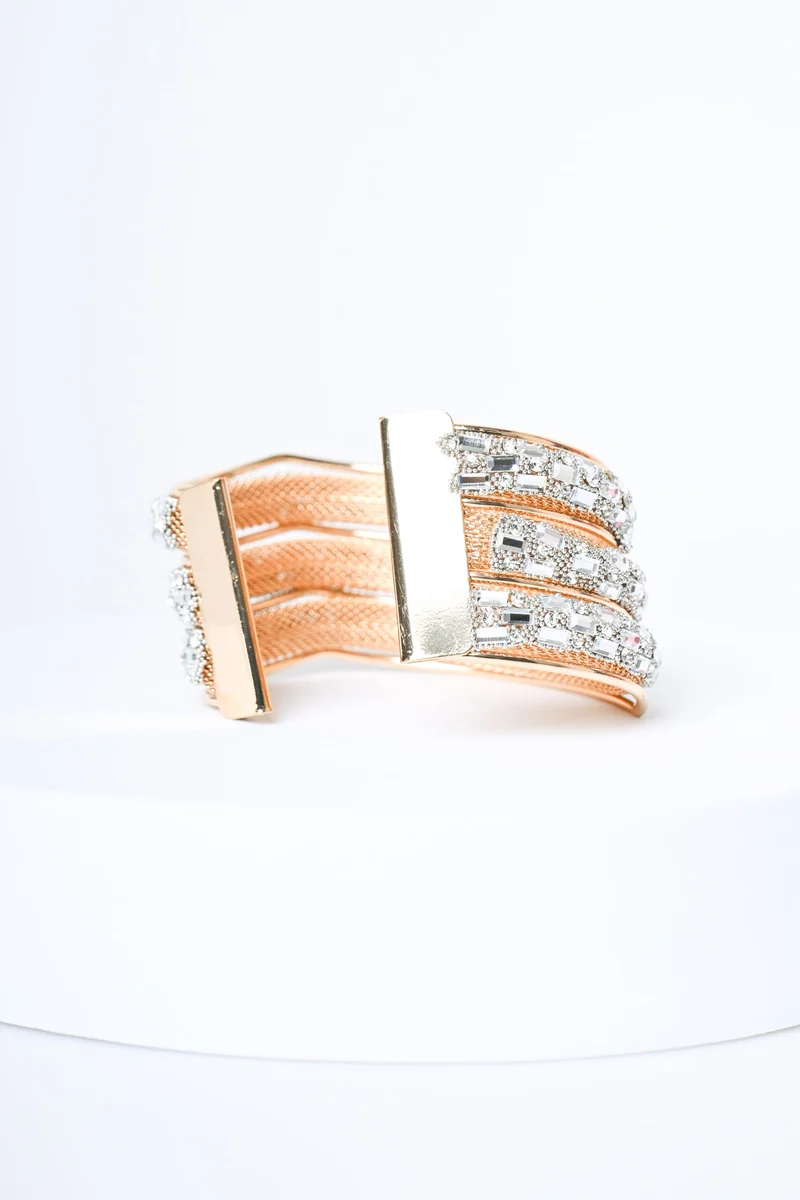Bracciale rigido con cristalli