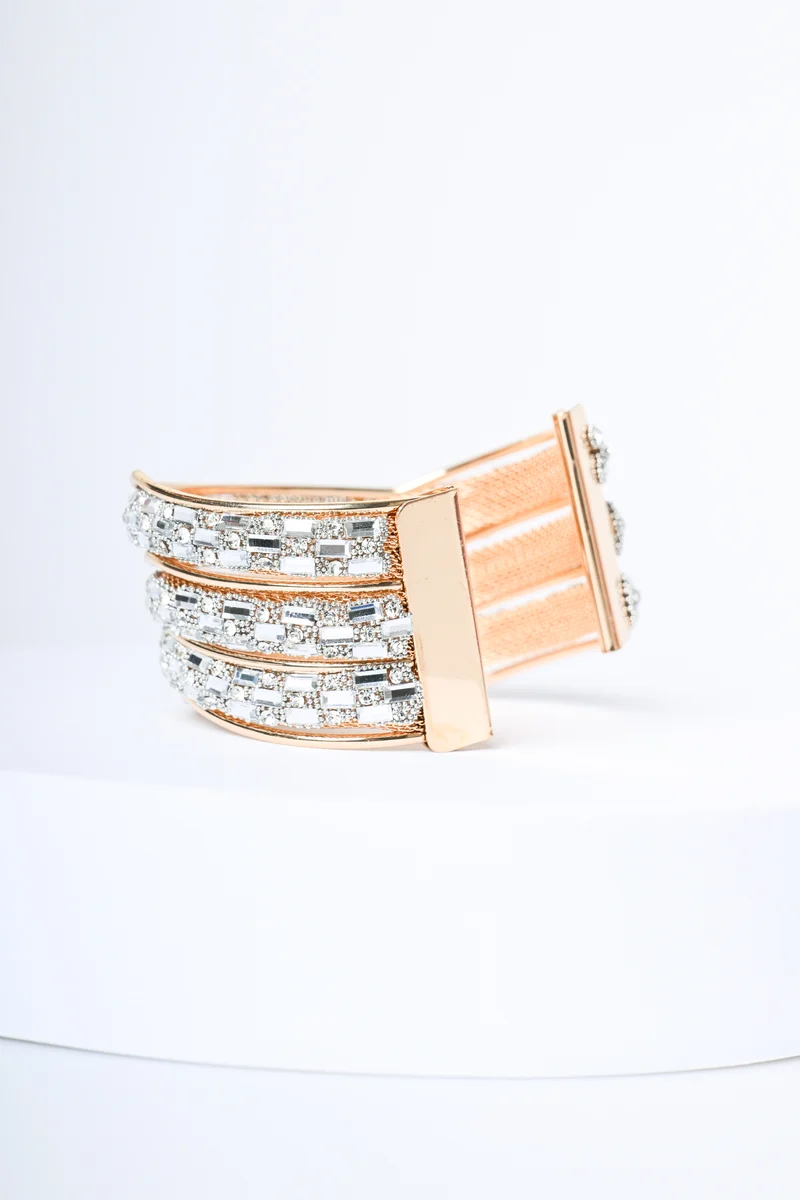 Bracciale rigido con cristalli