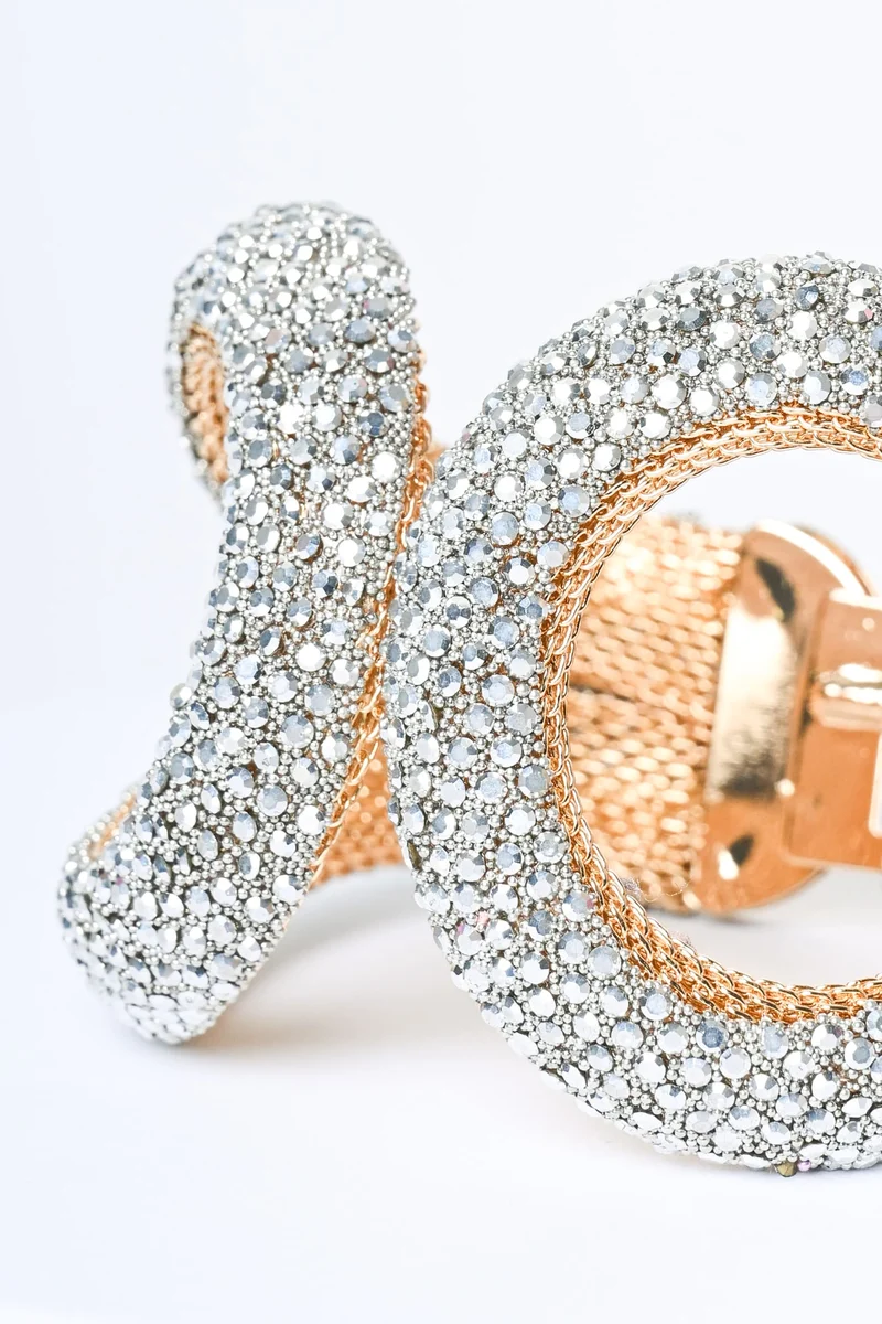 Bracciale rigido con strass