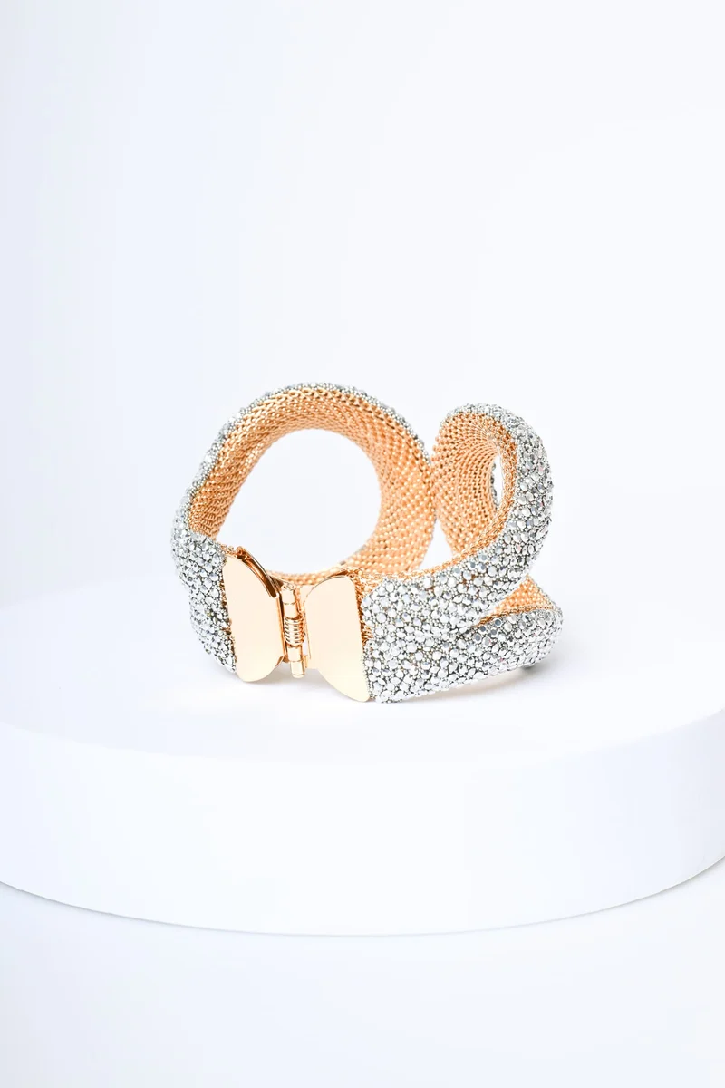 Bracciale rigido con strass