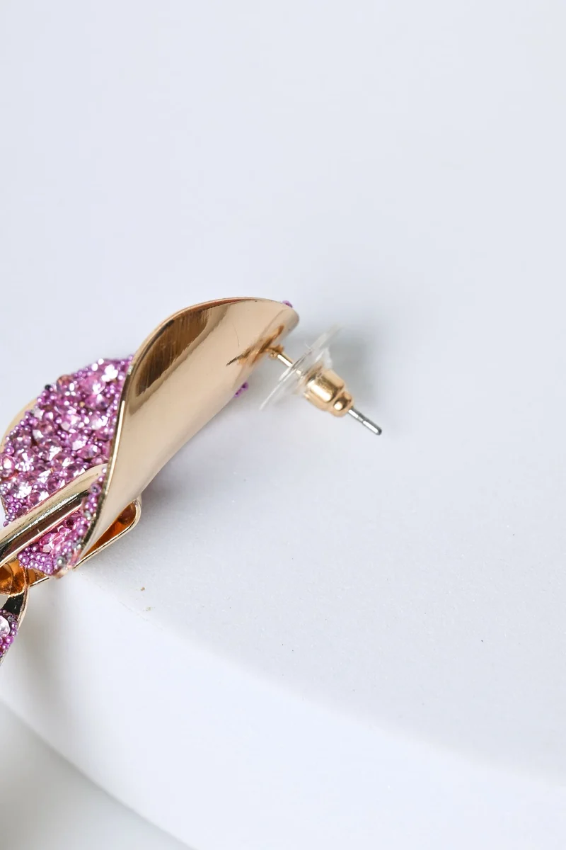 Orecchini geometrici con strass
