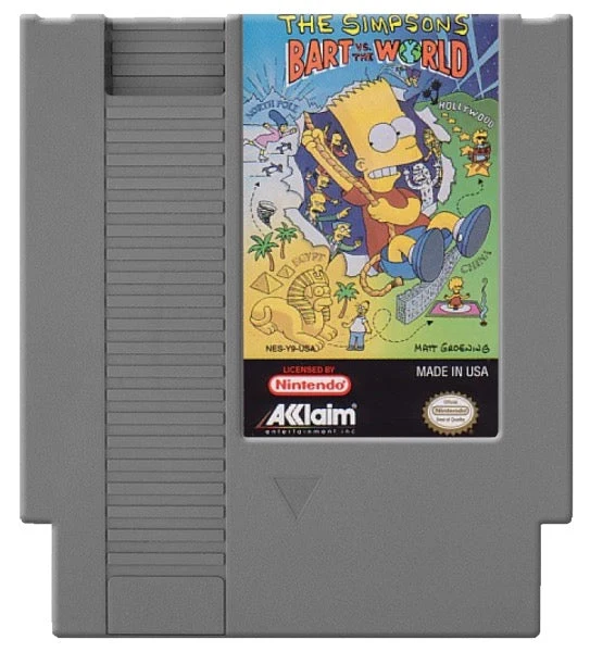 The Simpsons Bart vs the World - Nintendo NES