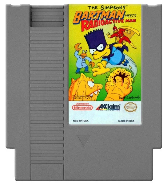 The Simpsons Bartman Meets Radioactive Man - Nintendo NES