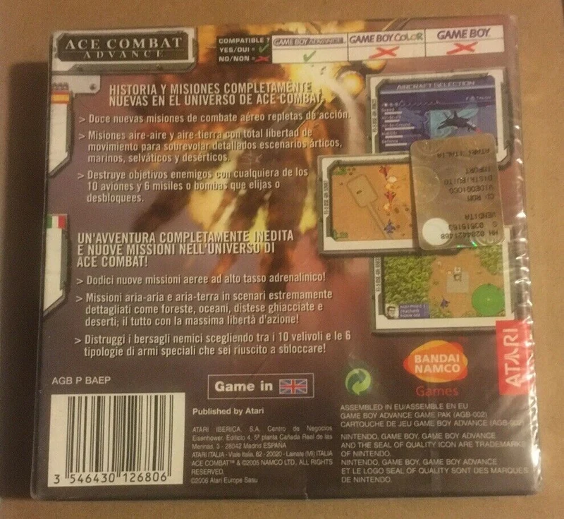 ACE COMBAT ADVANCE NINTENDO GBA (versione europea)