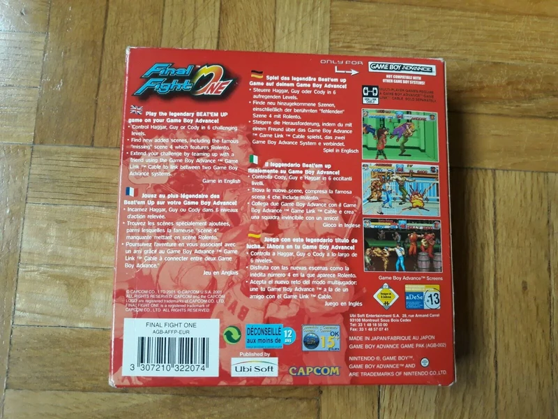 FINAL FIGHT ONE NINTENDO GBA (versione europea)