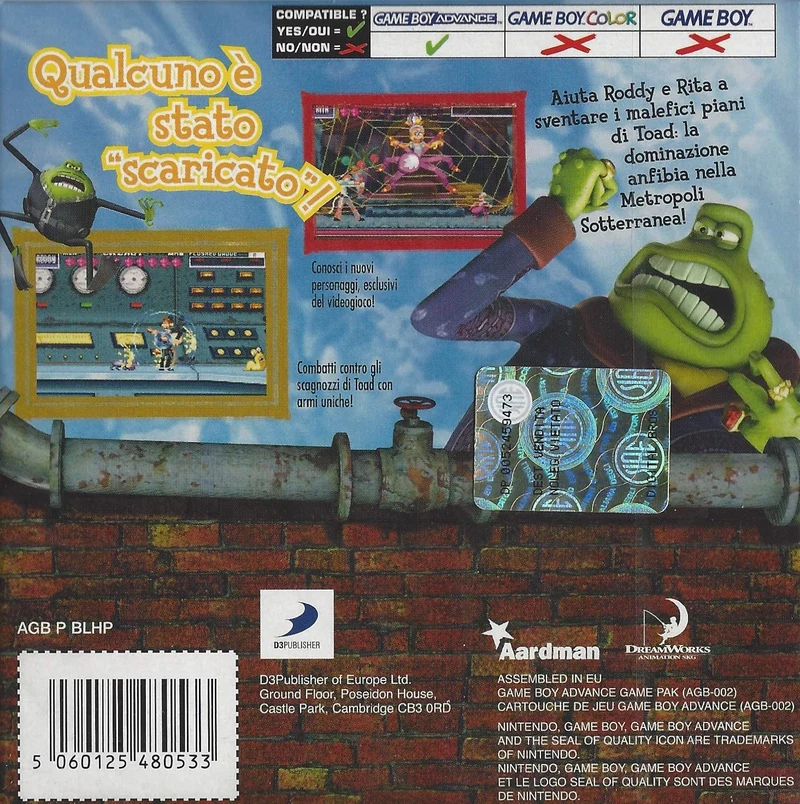 GIU PER IL TUBO NINTENDO GBA (versione italiana)