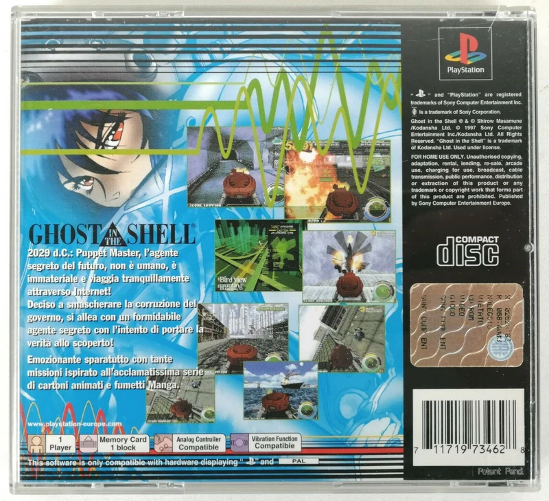GHOST IN THE SHELL PS1 (versione italiana)RARO (manca manuale)