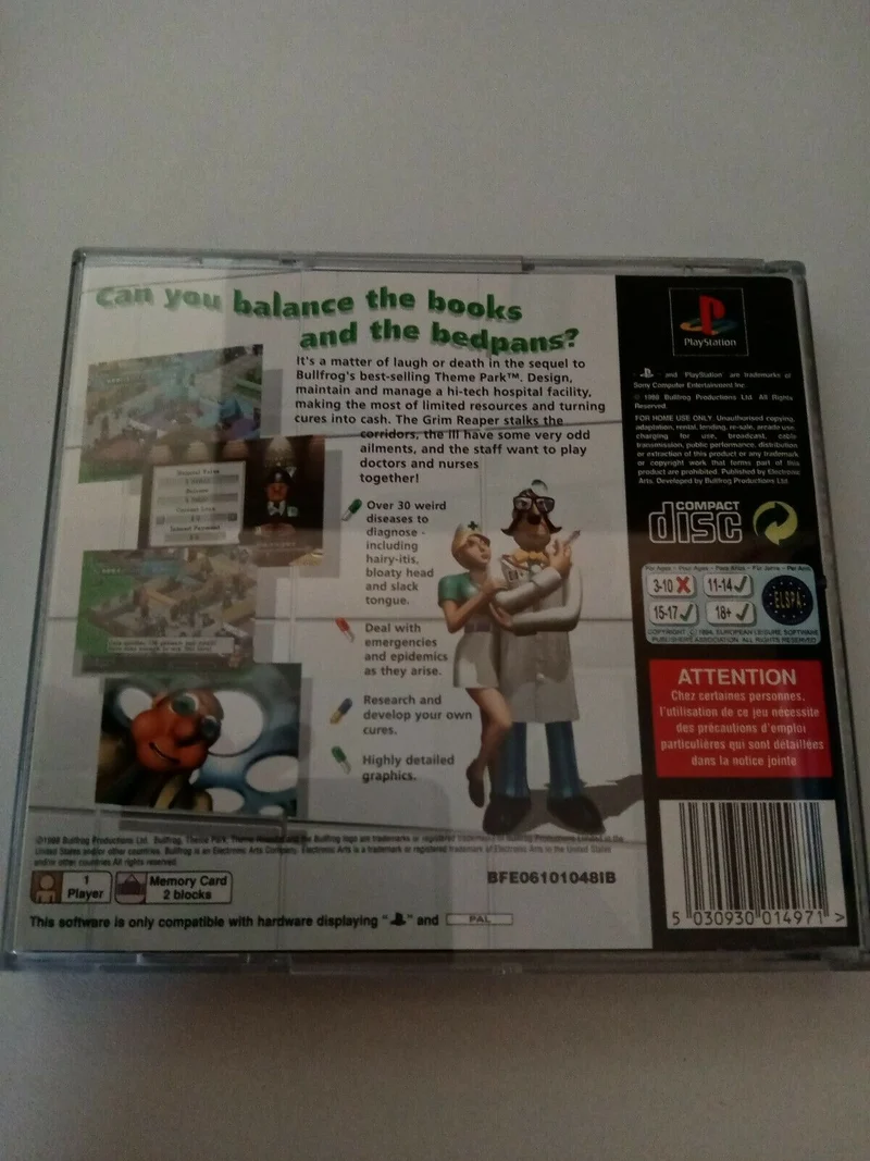 THEME HOSPITAL PS1 (versione inglese)