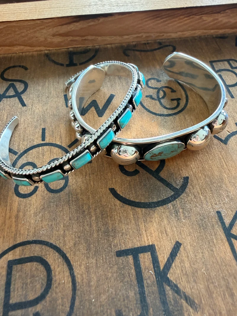Turquoise & Sterling Silver Cuff Bracelets