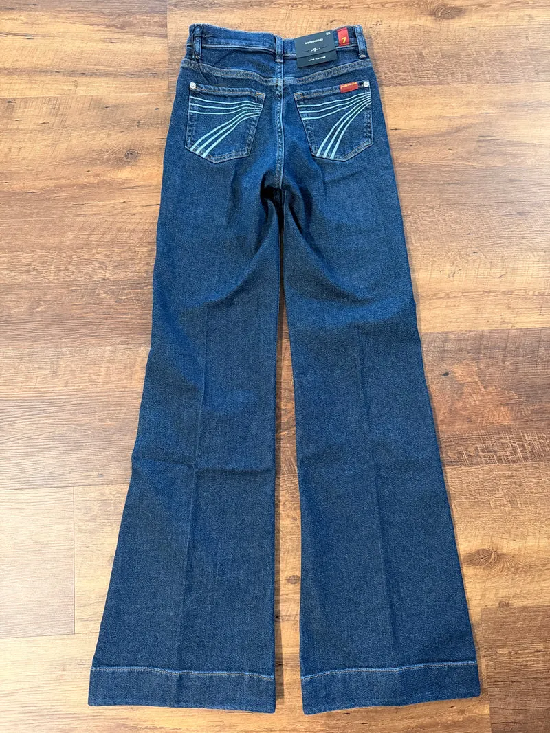 7FAM LUXE TURQUOISE STITCH DOJOS - 34” inseam