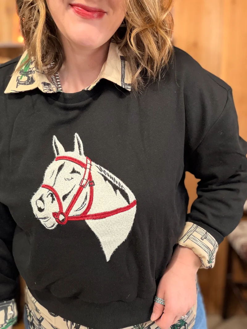 Midnight Fort Worth Nights Horse Top