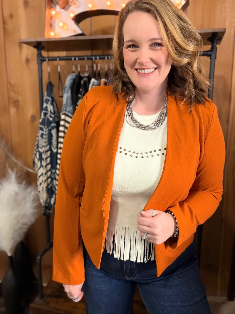 Rust Lightweight Blazer