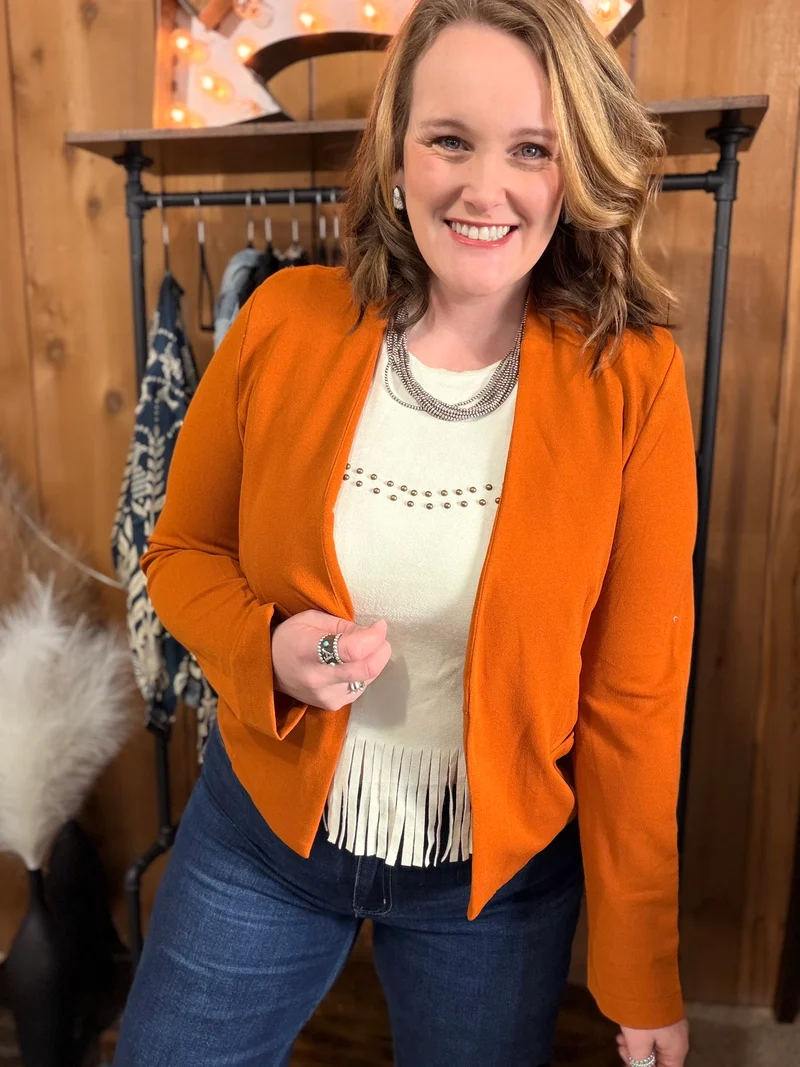 Rust Lightweight Blazer