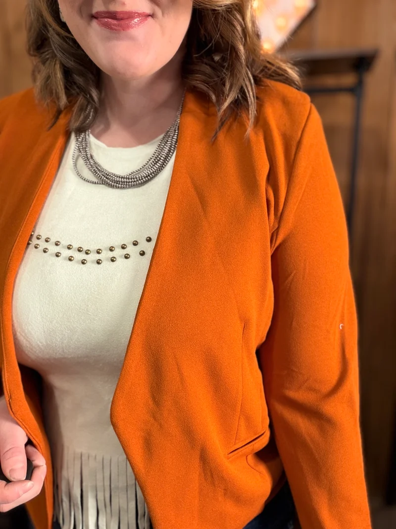 Rust Lightweight Blazer