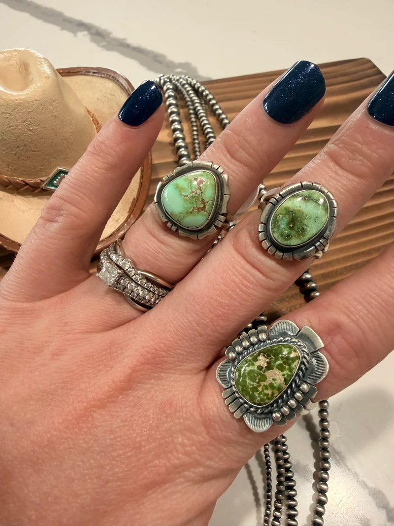 Navajo Made Turquoise Rings