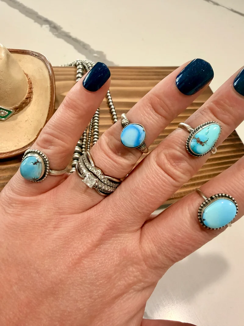 Navajo Made Golden Hills Rings
