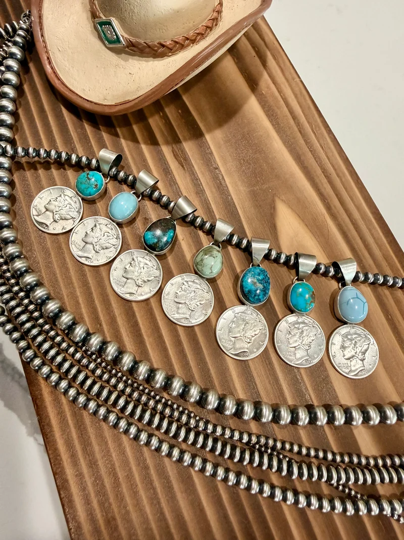 Coin Pendants With Stone