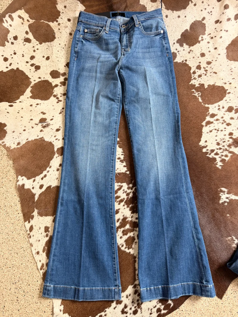 7FAM PURPLE STITCH DOJOS - 34” inseam
