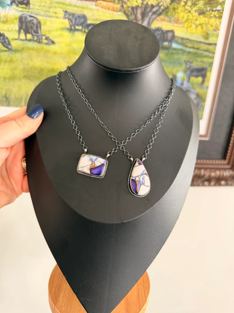 Violet Rose Stone Necklaces