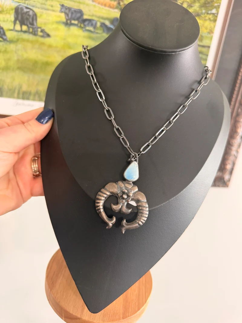 Rose Tsosie Navajo Made Golden Hill Naja Necklace